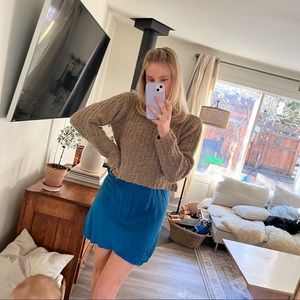 Vintage cropped ribbed sweater